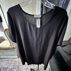 Cotton Bleu Elegant Black Women's Top